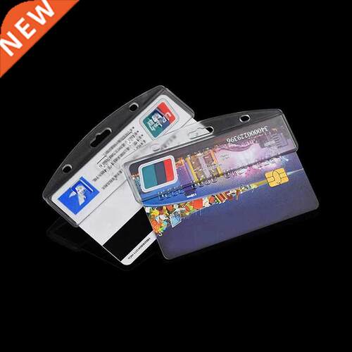1pc Horizontal Half Card Badge Holder For Swipe ID Cards Fro