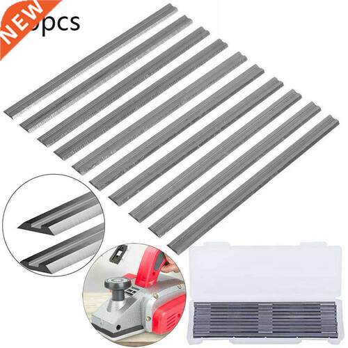 10Pcs 82mm Reversible Electric Planer Blades Boxed HSS For M
