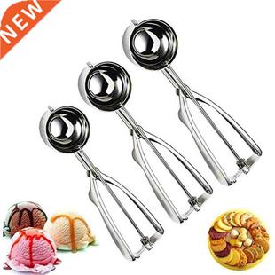 Ice Cream Scoop Kitchen Tools 3 Size Stainless Steel Spring