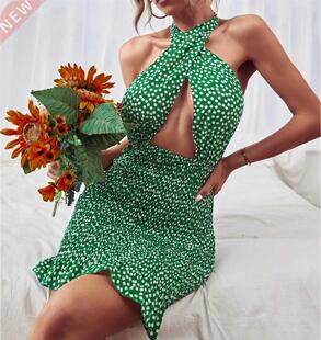 wsevypo Backless Tie Up Short Wrap Bodycon Sundress Women Se