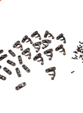 12pcs Decorative Hasps Hook Antique Lock Horn Curved Buckle