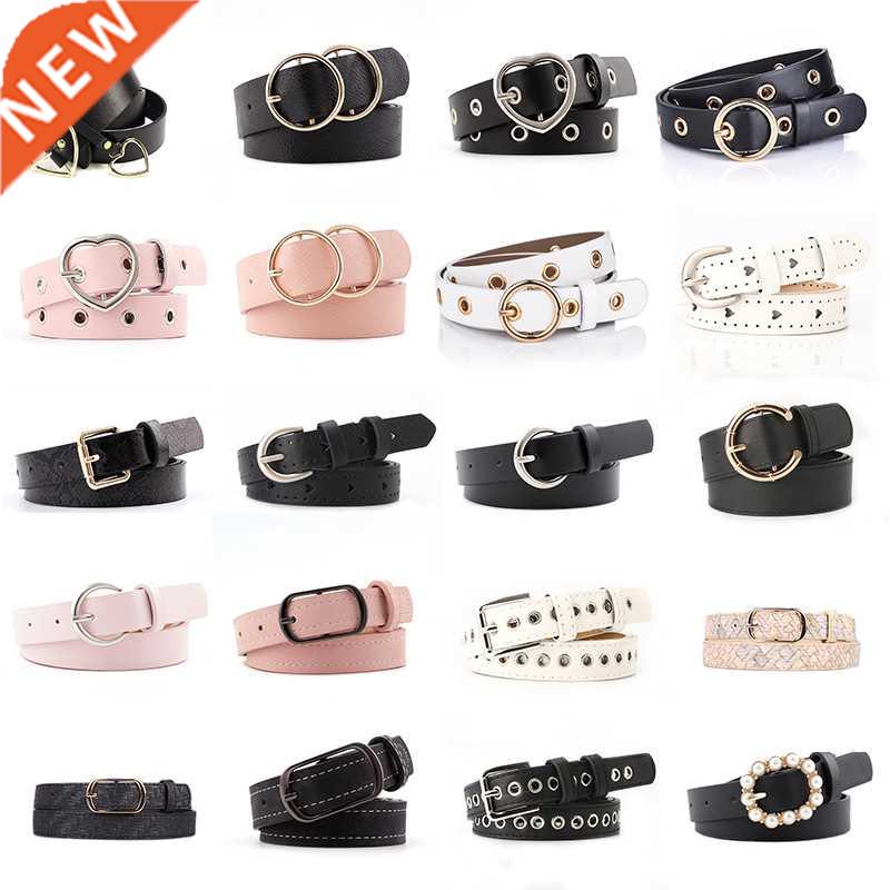 Hot Fashion Women PU Belt 66 Styles Metal Buckle Waistband D