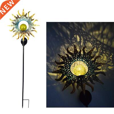 Moon Sun Flame Retro Hollow Courtyard Landscape Garden Decor