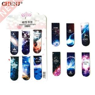 6 pcs/set The Dark Starry Stars Night Magnetic Bookmark Crea