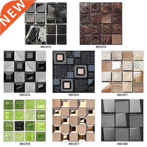 10pcs/set PVC Waterproof Tile Wall Sticker MosaicTiles Decal
