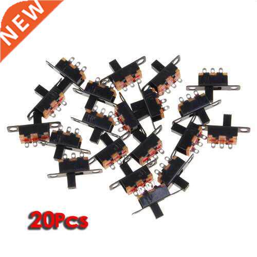 20pcs Mini Size Black SPDT Slide Switch for Small screw hole