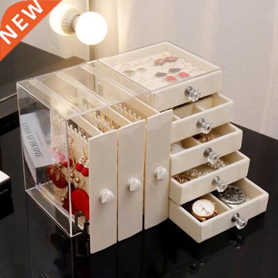 Portable Earring Display Shelf Dustproof Acrylic Jewelry Sto
