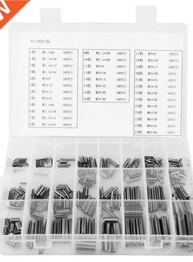 280Pcs Stainless Steel Spring Pin Tension Elastic Cylindrica