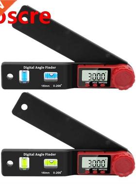 180mm Angle Ruler Inclinometer Bubble Level Goniometer Protr