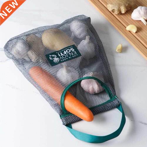 Vegetable Storage Mesh Bag Foldable Hanging Breathable