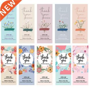150pcs/roll Flower Pattern Thank You For Your Purchase Stick