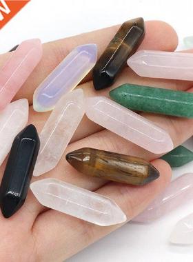 10pc Natural Home Decoration Opal Rose Quartz Double-headed