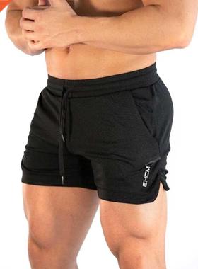 4 Colors Men Jogging Running Shorts Breathable Drawstring Fi