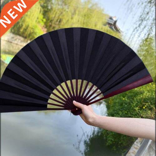 10 Inch Folding Fan Silk Cloth Blank Chinese Wooden Bamboo A