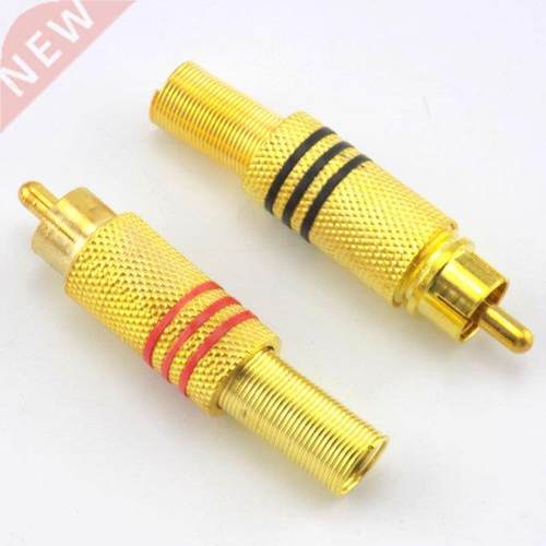 4Pcs/pack Gold Plated RCA Connecter Plug Solder RCA Male Aud
