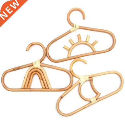 3Pcs Rattan Kids Hanger Kids Garments Organizer Rack Hat