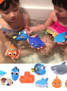 Baby Bath Toys Finding Nemo Spray Water Squeeze Toys Soft R