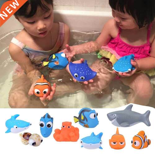 Baby Bath Toys Finding Nemo Spray Water Squeeze Toys Soft R