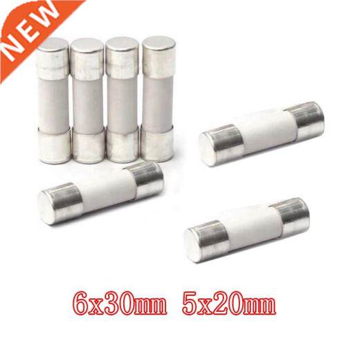 10pcs Fast blow Ceramic Fuse 5mm x 20mm 6x30 T 0.5A 1A 2A 3