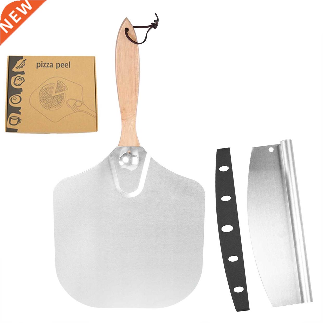 Pizza Peel Tools Sets Aluminum Pie Paddle with Foldable