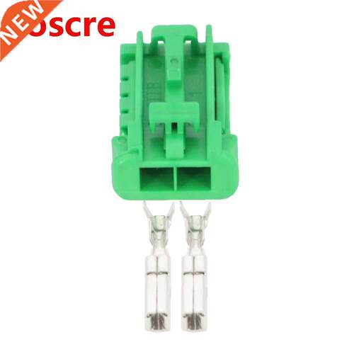 2 Pin electronic fan plug black green random plastic connect