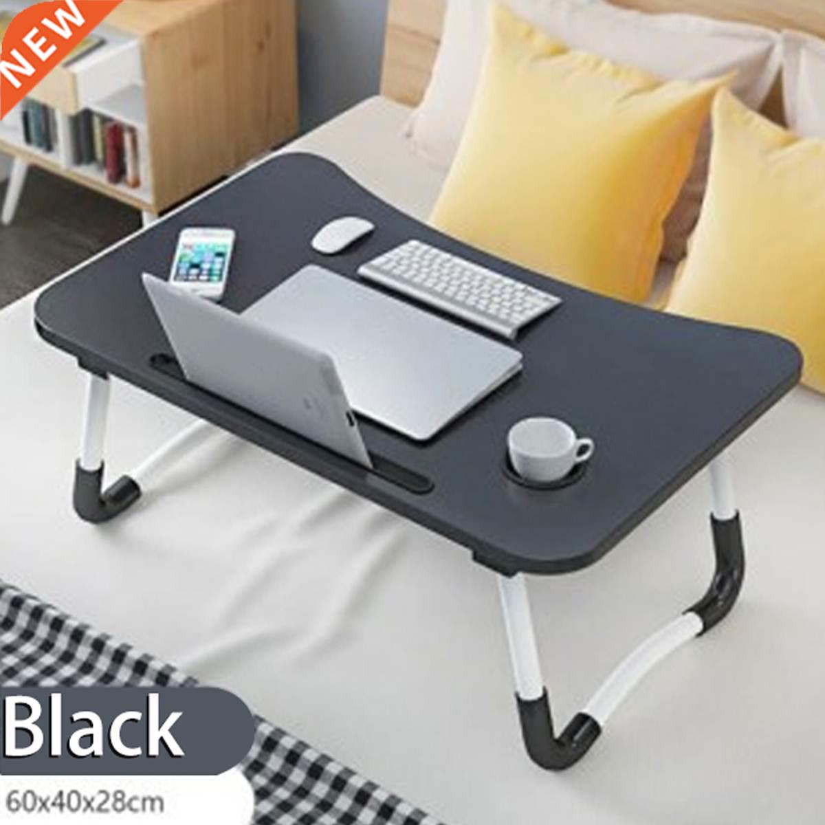 Wooden Foldable Computer Desk Folding Laptop Stand Holder Po