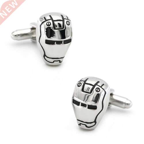 Superheroes Design Iron Man Cufflinks For Men Quality Copper
