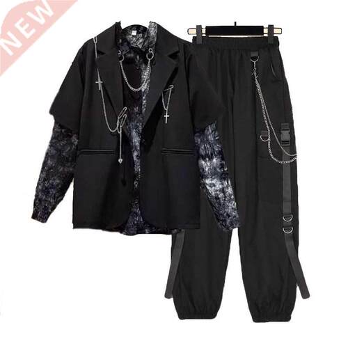 Autumn 2022 Women Chain Cargo Pants+Chian Blouse+Chain Vest
