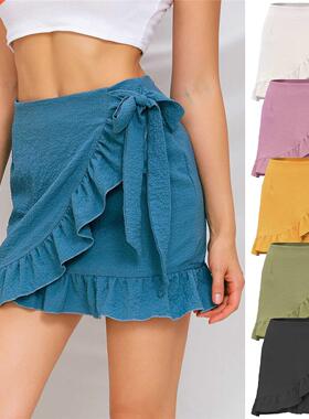 Woman skirts hajuku 2021 clothing boutique pure color wit