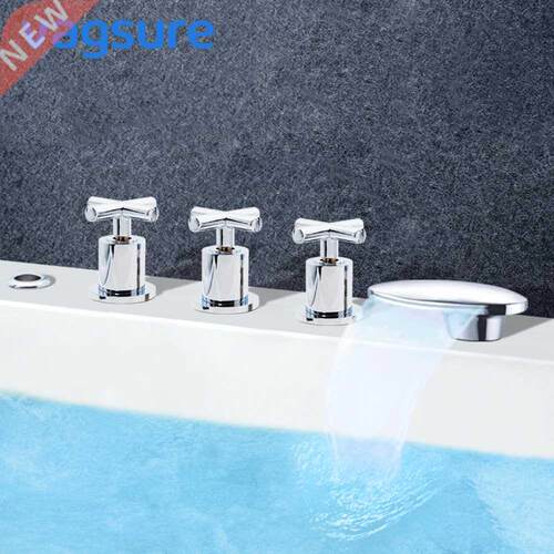 1set Brass Waterfall bath mixer Cold and Hot Chromed Massa
