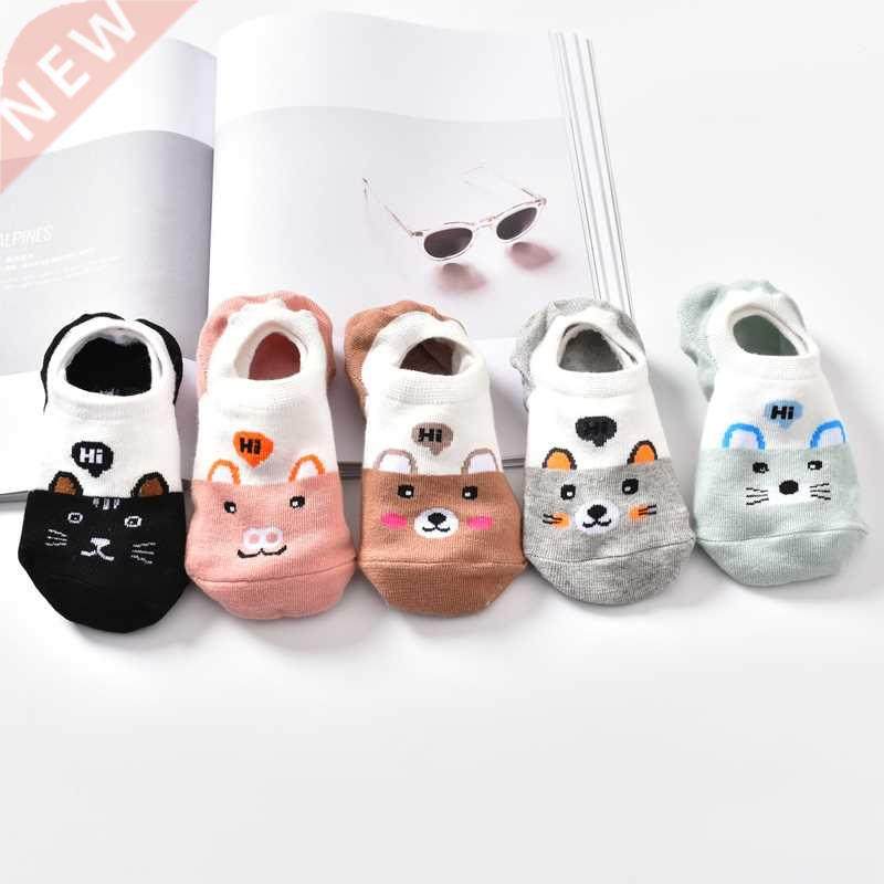 10 piece=5 pairs/lot cute animal spring women socks set kore
