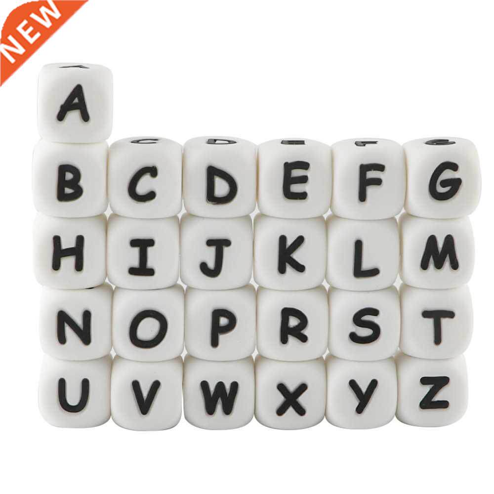 Kovict 10pcs 12MM Silicone Letters eads ay Teething Teeth
