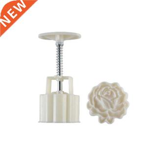 Mid-Autumn Festival 50g Mooncake Mold 3D Rose Flowers Design