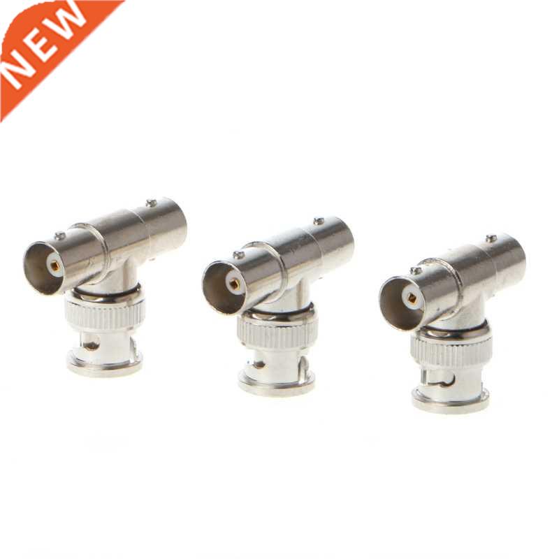 3 Pcs BNC Male T type to 2 x BNC Female Jack Connector Adapt