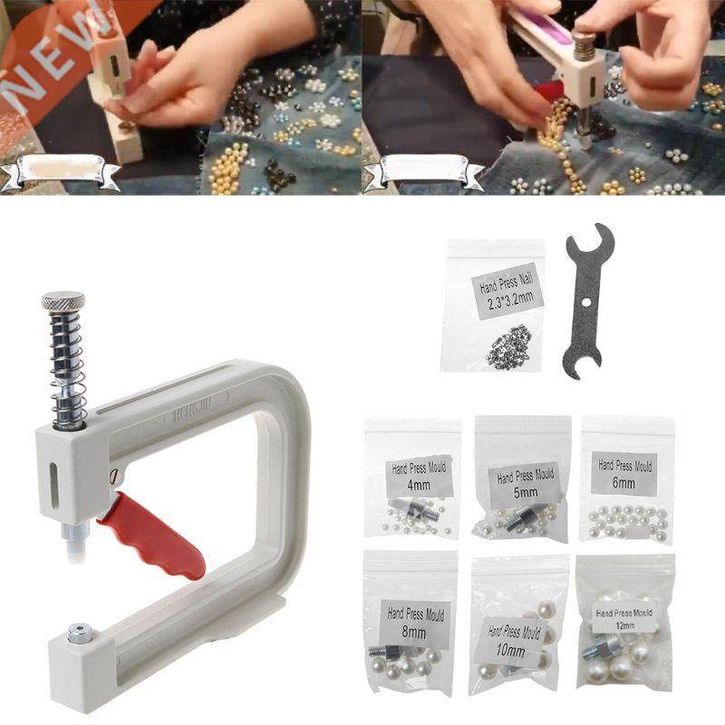 1 Set Manual Beading Machine Clothes Cap Pearl Bead Rivet Cr