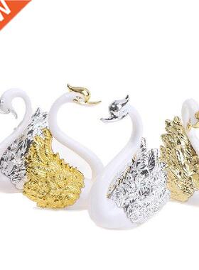 1/2PCS Romantic Crown Swan Cake Topper Flamingo Cake