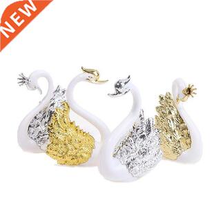1/2PCS Romantic Crown Swan Cake Topper Flamingo Cake