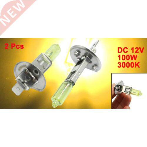 2 Pcs DC 12V 100W H1 000K Super Yellow LED Car Fog Light