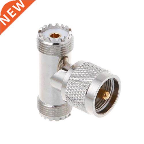 T Shape UHF Male PL259 To 2 UHF Female SO239 Triple RF Conne