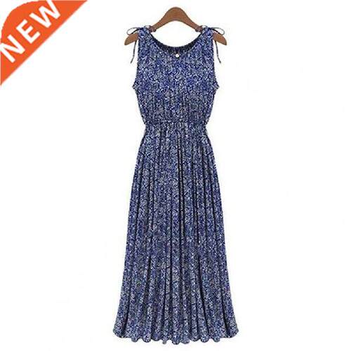 Plus Size Women Dress Durable Sleeveless Cotton Blend