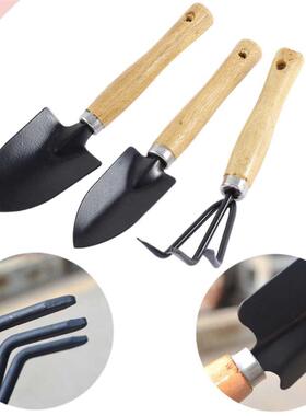 Gardening Wooden Handl Rake Shovel Digging Trowel Tools H02