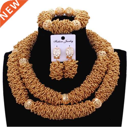 Gold Jewelry Sets Bold Bridal Wedding Necklaces Earrings Set