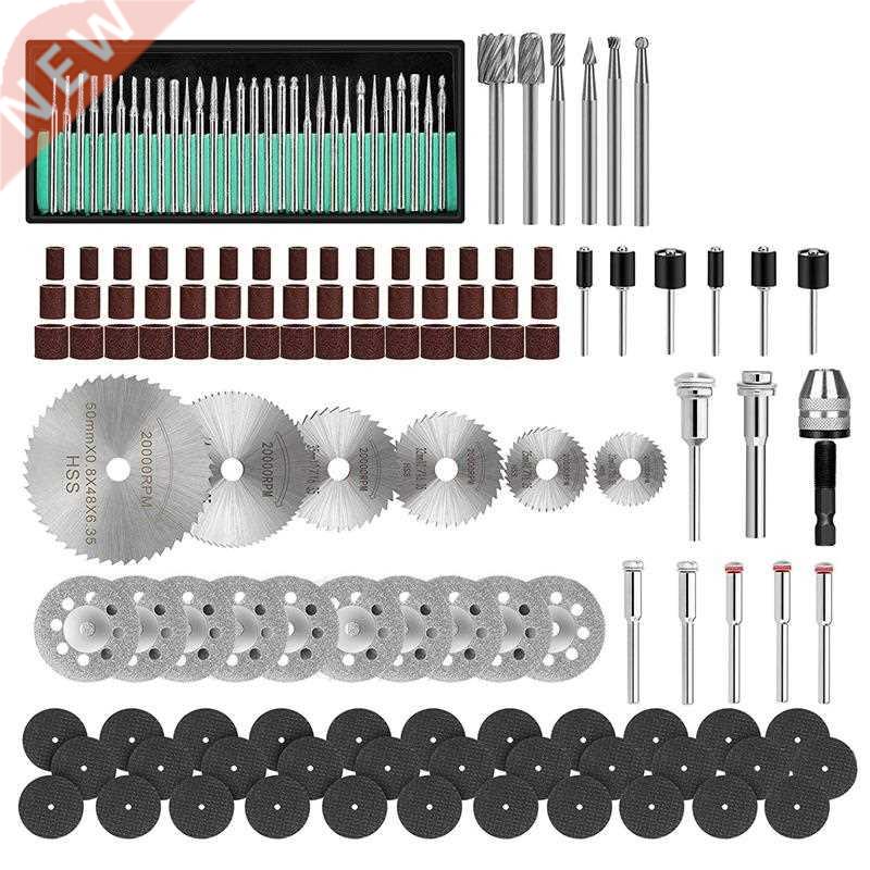 147Pcs Rotary Tool Kit with Keyless Chuck,HSS Rotary File, D