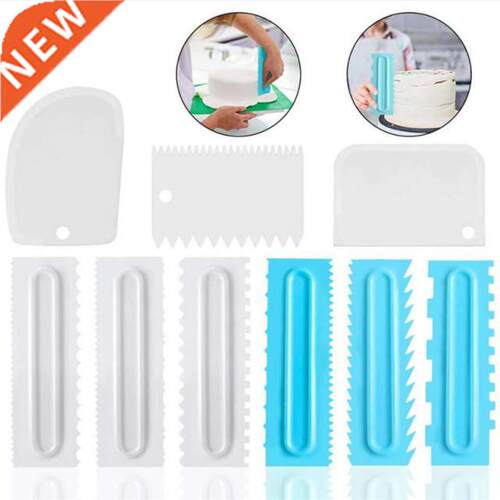 1/3PCS Cake Decorating Comb Cake Scraper Smoother Cream Deco