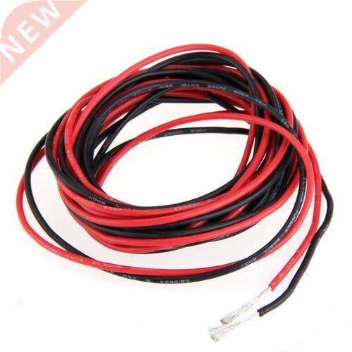 2x M 18 Gauge AWG Silicone Rubber Wire Cable Red Black Flex