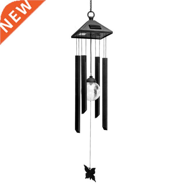 Solar Colorful LED Wind Chime Lamp Hanging Garden Bells Wind