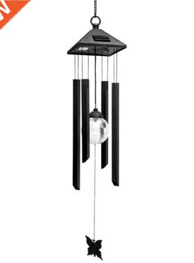 Solar Colorful LED Wind Chime Lamp Hanging Garden Bells Wind