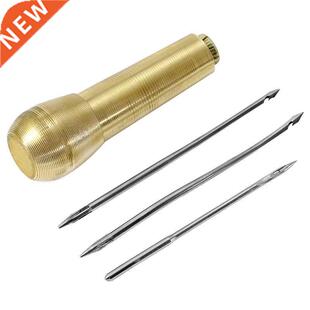 Copper Handle Sewing Awl Hand Stitcher Shoe Repair Tool for