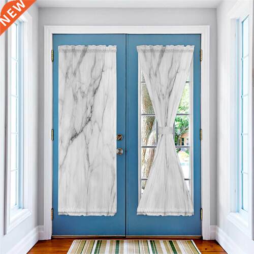 White Marble Crackle Modern Curtains for Living Room Luxury
