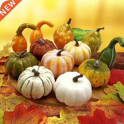 12PCS Halloween Simulation Pumpkins Artificial Foam Pumpkin